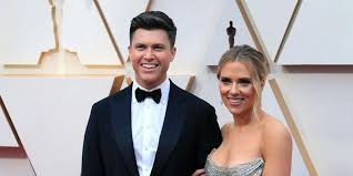 Scarlett johansson recently reminisced about her unconventional wedding to colin jost. Scarlett Johansson And Colin Jost Sent Out Save The Dates For Wedding