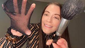 asmr makeup artist covers you in net