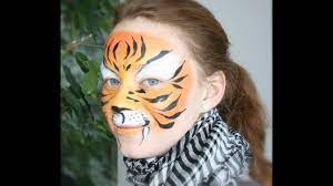 tiger face painting tutorial easy