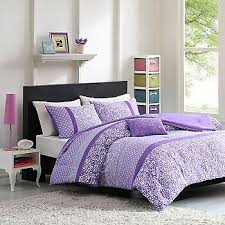 full queen bedding comforter set purple