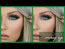 olive green smokey eye makeup