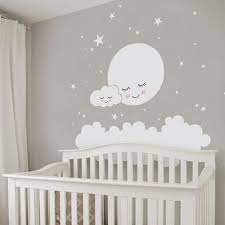 Moon Stars Clouds Wall Decal For Kids