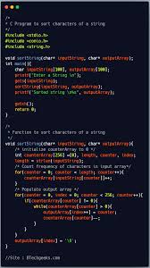Write a c program to sort names in alphabetical order. C Program To Sort Characters Of A String Btech Geeks