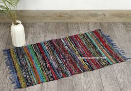 2x3 ft handmade indian chindi rag rug