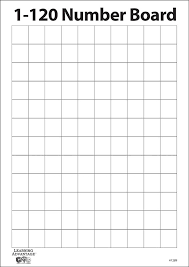 1 120 Number Two Sided Dry Erase Board With Blank Grid