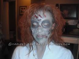 scary homemade exorcist costume and makeup