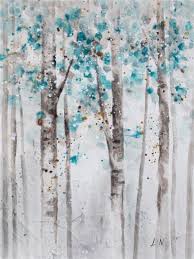 White Birch Trees Handmade Oil Painting