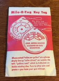 Vintage Keychain Gas Mileage Key Ring Coast Guard Plastic