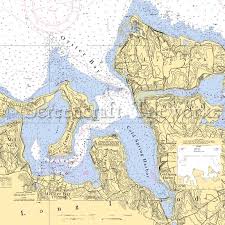 New York Oyster Bay Nautical Chart Decor