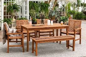 Wood Outdoor Dining Table Feature