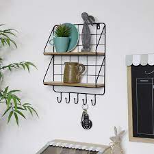 Hooks Wire Wall Shelf