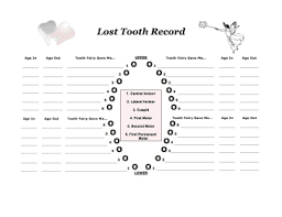 Printable Lost Teeth Record