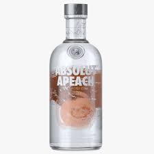absolut apeach vodka bottle 3d model