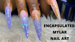 how to encapsulated mylar nail art