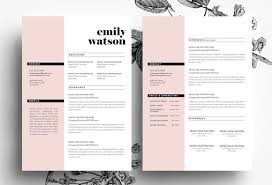 Two page project manager CV template     Creative Market