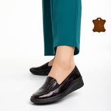 Pantofi dama maro din piele naturala Liora - Kalapod