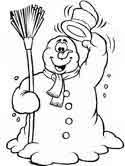 Keep your toddlers busy on blustery winter. Winter Snowman Coloring Pages