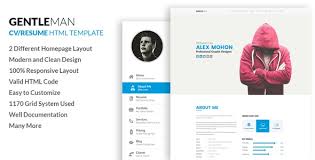 This is a minimal resume template with social profile links to connect with your employer socially too.this template include 4 column grid so you can edit the. Free Download Gentleman Responsive Cv Resume Html Template Nulled Latest Version Downloader Zone