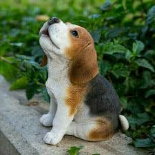 Beagle Puppy Statue Outdoor Garden Ornament