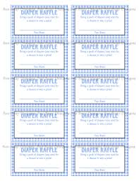 Printable Baby Blue Diaper Raffle Tickets Baby Shower Instant