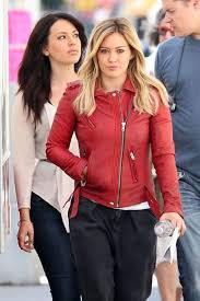 Hilary Duff Leather Jacket For Women By