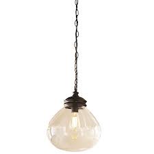 Buy replacement glass light shades and get the best deals at the lowest prices on ebay! Allen Roth Bristow Oil Rubbed Bronze Coastal Clear Glass Globe Pendant Light In The Pendant Lighting Department At Lowes Com