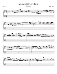 Moonlight Feels Right Marimba Solo Sheet Music For