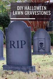diy halloween lawn gravestones the