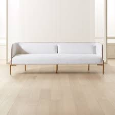 colette white sofa with faux leather