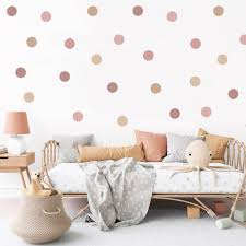 Taupe Polka Dot Wall Stickers