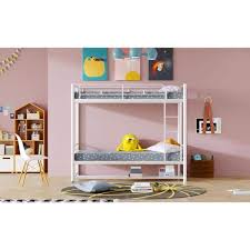 Twin Over Twin Size Metal Bunk Bed