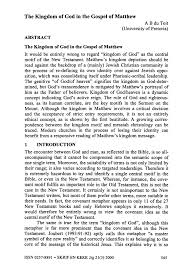 pdf the kingdom of god in the gospel of matthew pdf the kingdom of god in the gospel of matthew