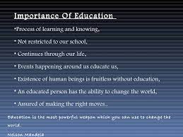 In all of the value of education in our life is bigger. Importance Of Education In Life Essay Pengu