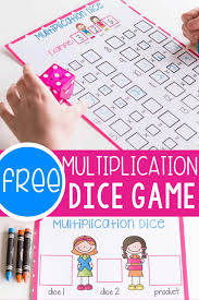 Ask one player at a time to roll all of the dice. Free Printable Multiplication Dice Activity
