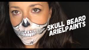 skull beard face paint tutorial you