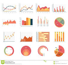 Elements For Infographics Charts Graphs Flat Stock Vector