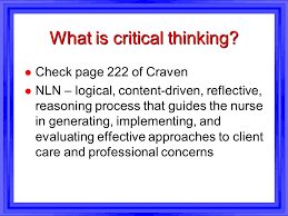 Nursing Process SlidePlayer Critical Thinking Competencies in Nursing    