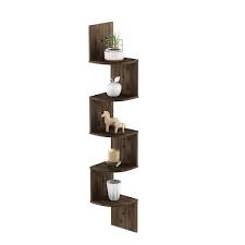 Furinno 5 Tier Columbia Walnut Wall