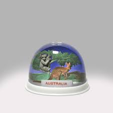 australia roo snow globe global