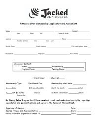 Download Our Sample Of Fitness Center Membership Application And