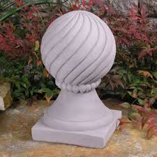 Cast Stone Cement Spiral Ball Finial