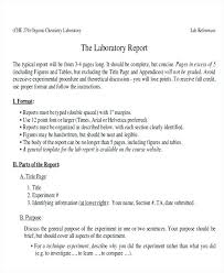 Chemistry Lab Report Sample Experiment Template Physics Example