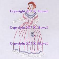 Southern Belle Hand Embroidery Pattern Victorian Dress
