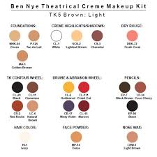 makeup kit ben nye brown western