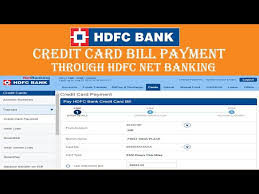 how to pay hdfc credit card bill