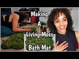 making a living moss bath mat you