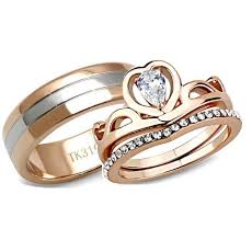 She will wear the engagement ring. His Hers Wedding Ring Sets Ladies Men S And Couple Wedding Rings Edwin Earls Jewelry