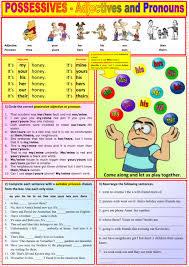 Possessives Adjectives And Pronouns Interactive Worksheet