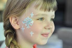 snowflake face paint for your little