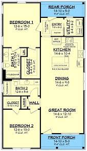 Plan 51863hz 2 Bed House Plan Under 30